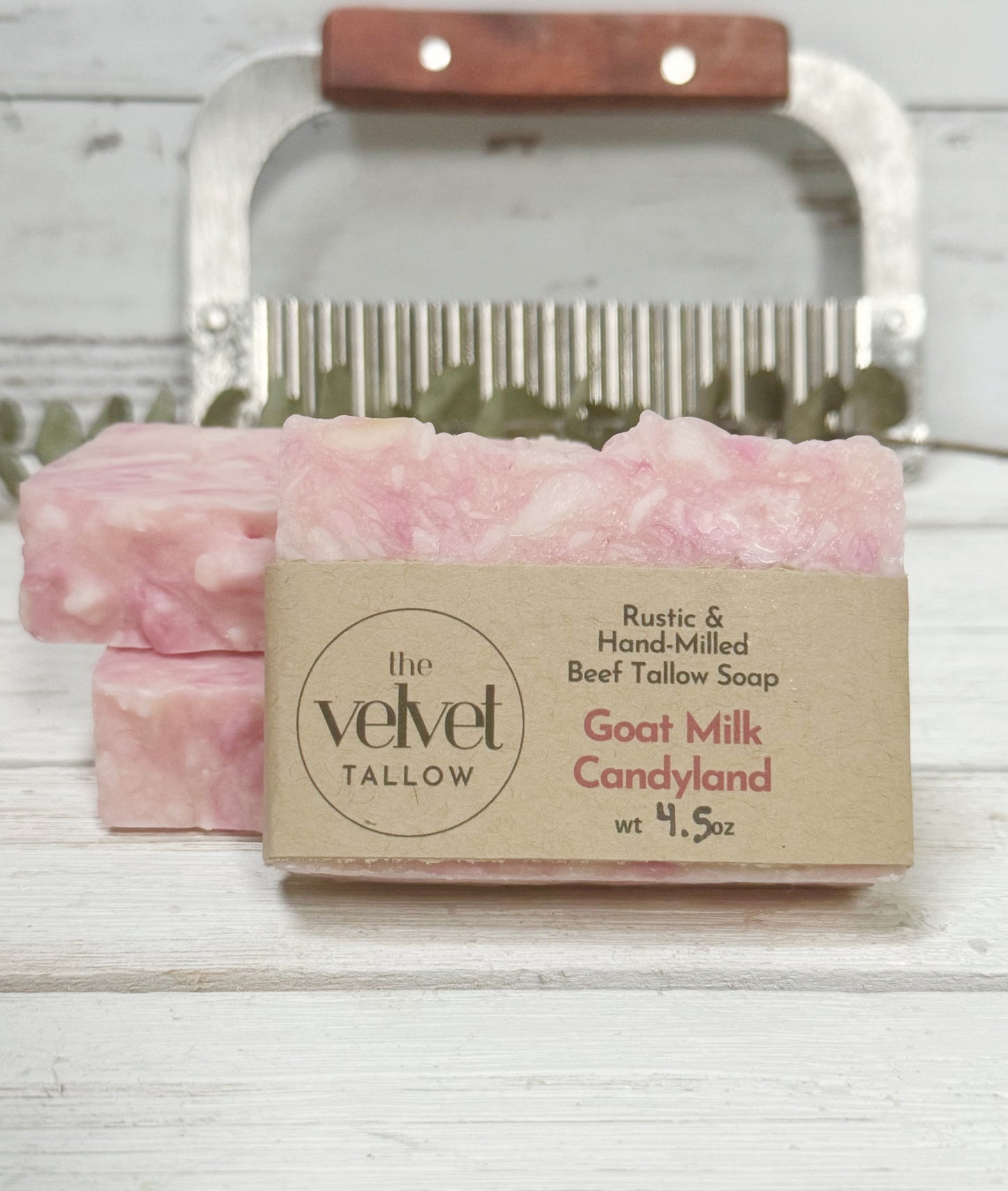 Beef Tallow & Goat Milk Soap with Candyland Essential Oil Blend, Hand Milled Bars Made Simply with Our Tallow Blend, Zero Waste (Copy)