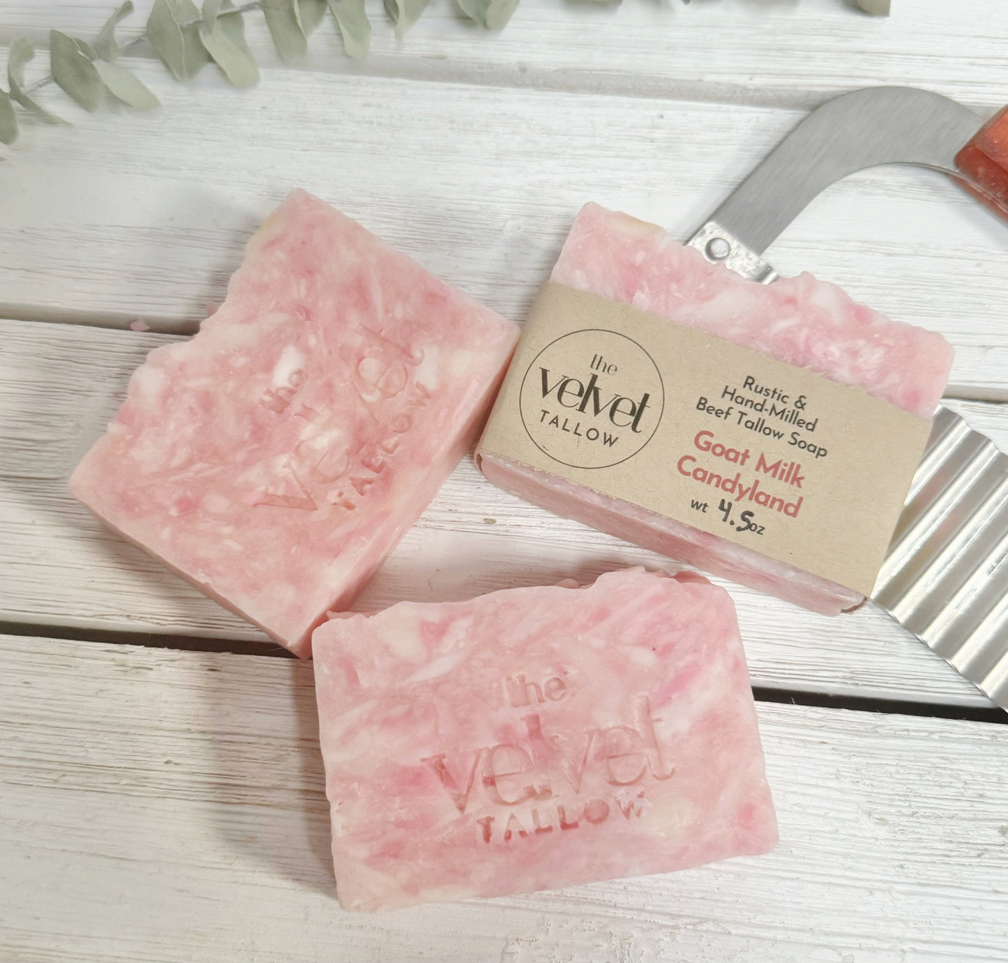 Beef Tallow & Goat Milk Soap with Candyland Essential Oil Blend, Hand Milled Bars Made Simply with Our Tallow Blend, Zero Waste (Copy)