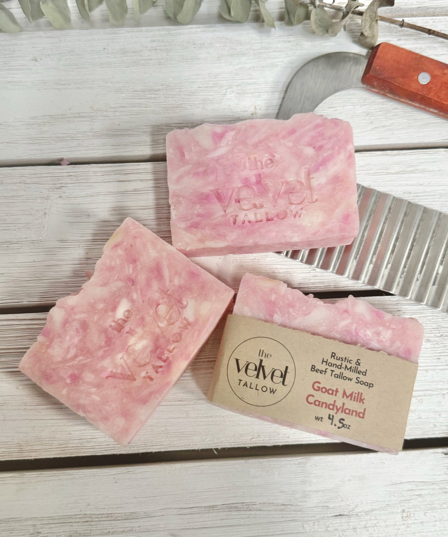 Beef Tallow & Goat Milk Soap with Candyland Essential Oil Blend, Hand Milled Bars Made Simply with Our Tallow Blend, Zero Waste (Copy)