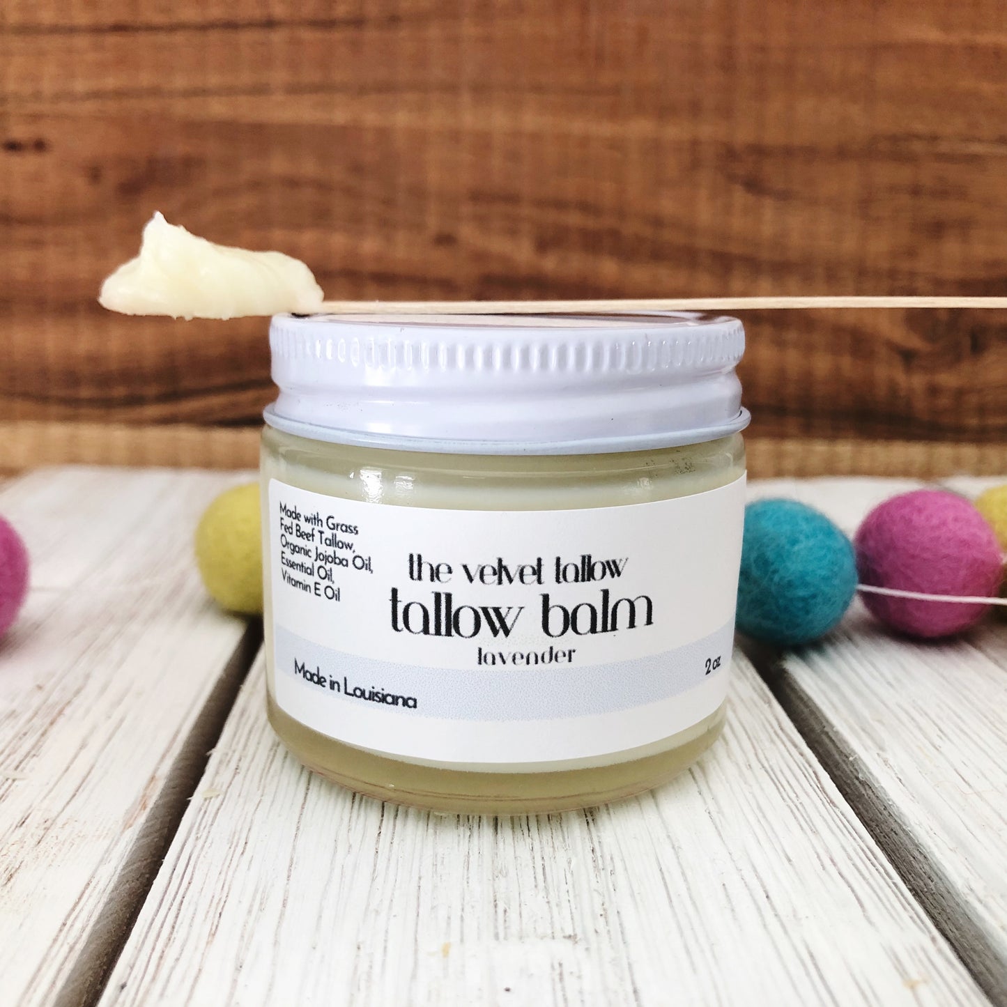TALLOW Body Balm, Unscented-Lavender-Vanilla Orange, 2 oz Spreadable & Made from 100% Grass Fed Tallow, Natural Skincare