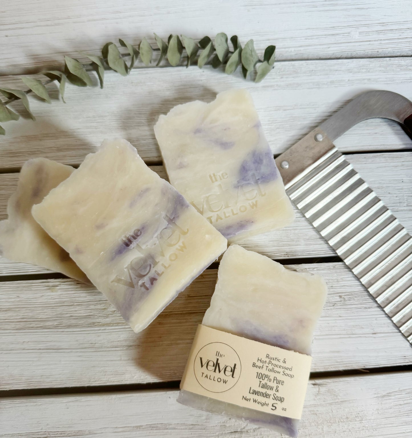 Lavender Tallow & Goat Milk Soap. Made Simply with Tallow & Lavender Essential Oil, Farmhouse Soap Bars, Zero Waste