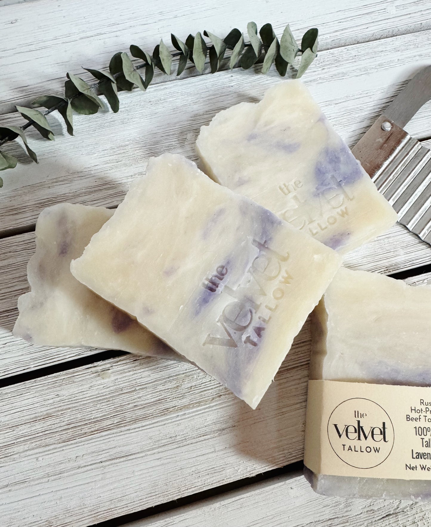 Lavender Tallow & Goat Milk Soap. Made Simply with Tallow & Lavender Essential Oil, Farmhouse Soap Bars, Zero Waste