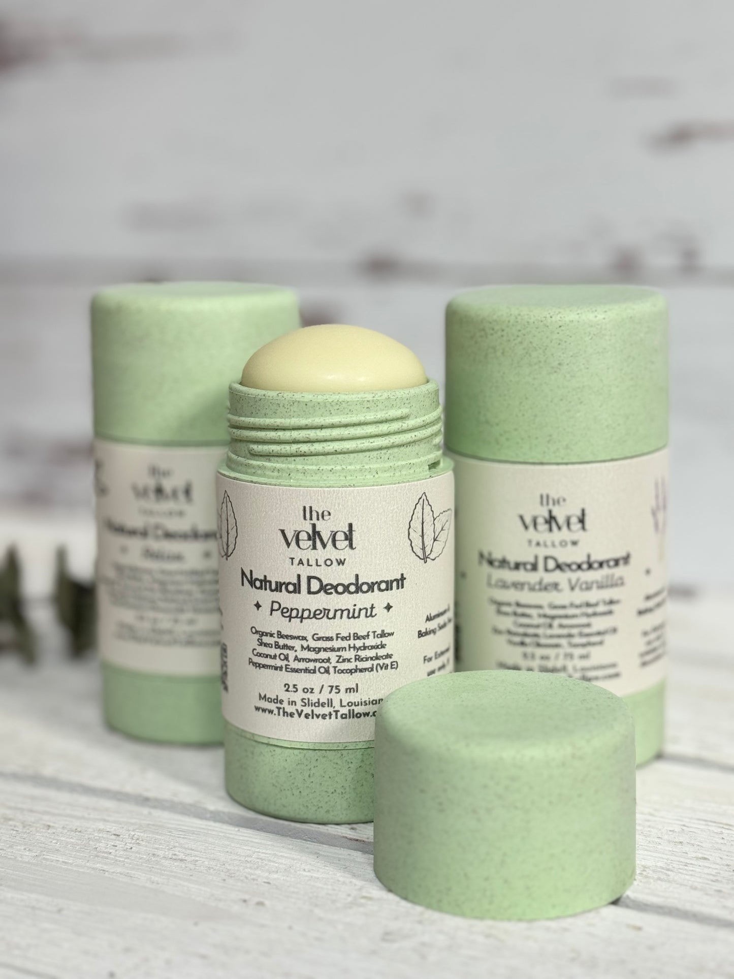 Natural Deodorant that Works, Made with Beef Tallow & Magnesium, Natural Aluminum Free Deodorant in Biodegradable Wheat Straw Container