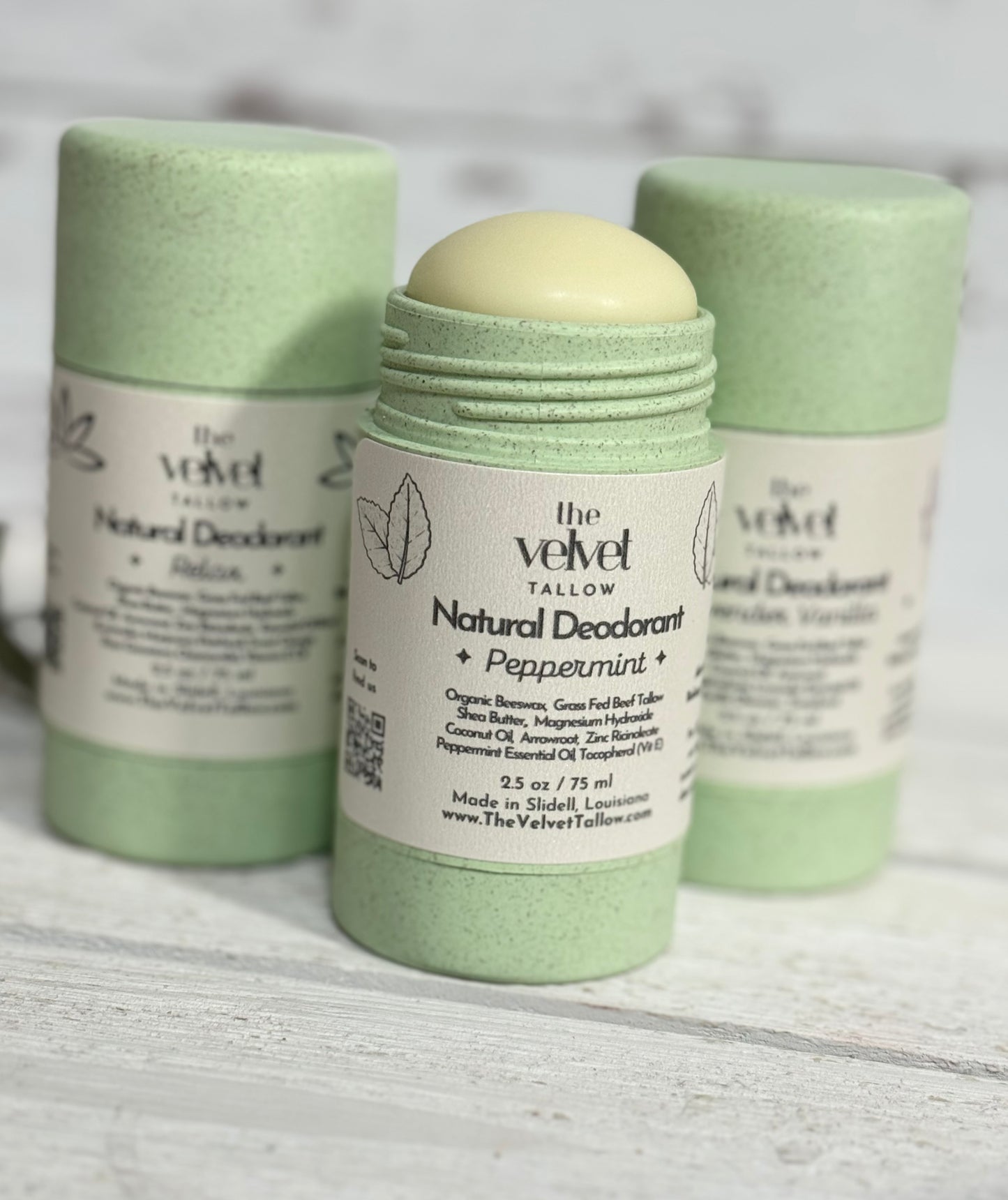 Natural Deodorant that Works, Made with Beef Tallow & Magnesium, Natural Aluminum Free Deodorant in Biodegradable Wheat Straw Container