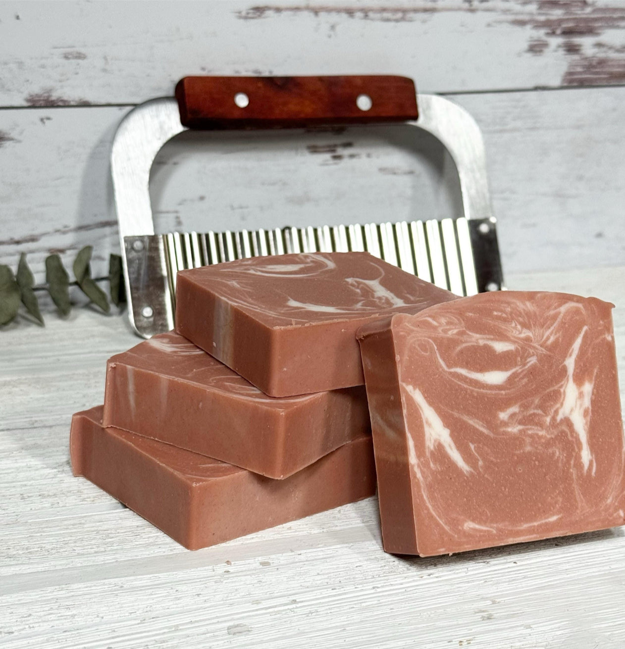 Geranium and Tallow Facial Soap Bar with Tussah Silk, French Pink Clay, Goat Milk Soap