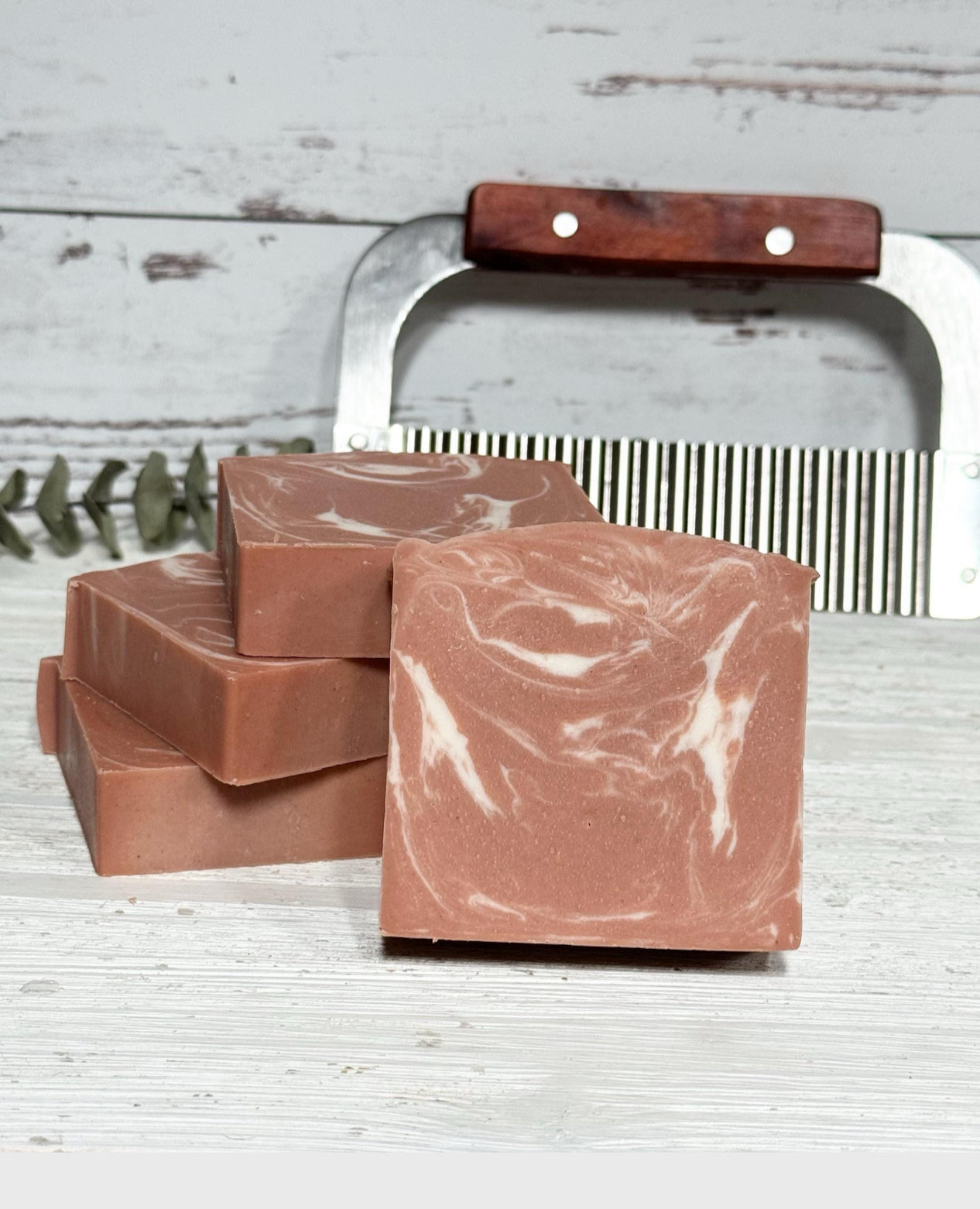 Geranium and Tallow Facial Soap Bar with Tussah Silk, French Pink Clay, Goat Milk Soap