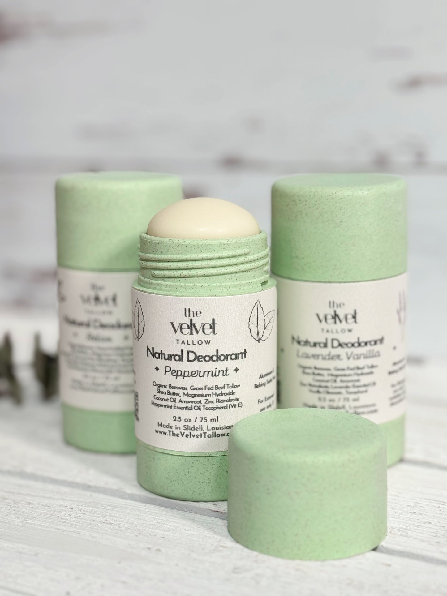 Natural Deodorant that Works, Made with Beef Tallow & Magnesium, Natural Aluminum Free Deodorant in Biodegradable Wheat Straw Container