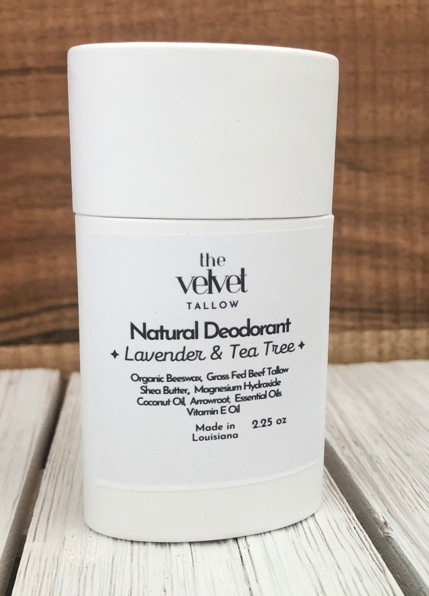 Natural Deodorant that Works, Made with Beef Tallow & Magnesium, Natural Aluminum Free Deodorant in Compostable Cardboard Container