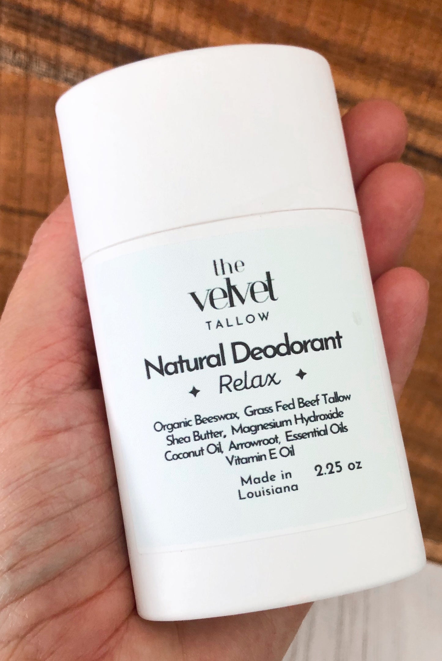 Natural Deodorant that Works, Made with Beef Tallow & Magnesium, Natural Aluminum Free Deodorant in Compostable Cardboard Container